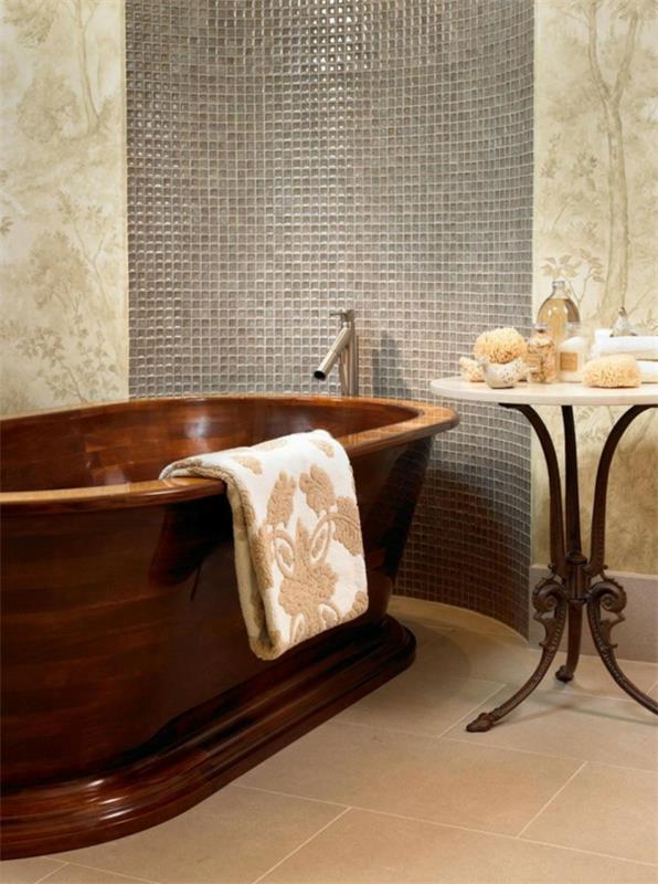 talon suunnittelu kylpyamme puu kylpyhuone luonnon luontainen kangas tyylikäs