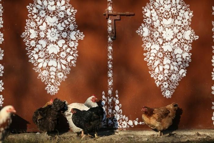 talon julkisivun suunnittelu zalipie -ovien sisustusideoita kukkakuvio