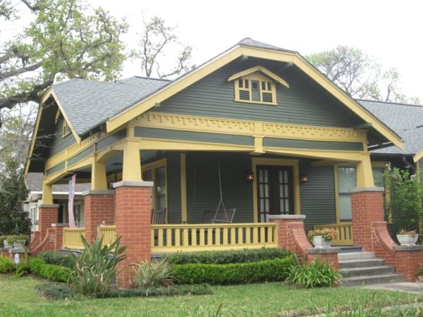 talon julkisivut värit keltainen harmaa väri suunnitteluideat tiilet väri