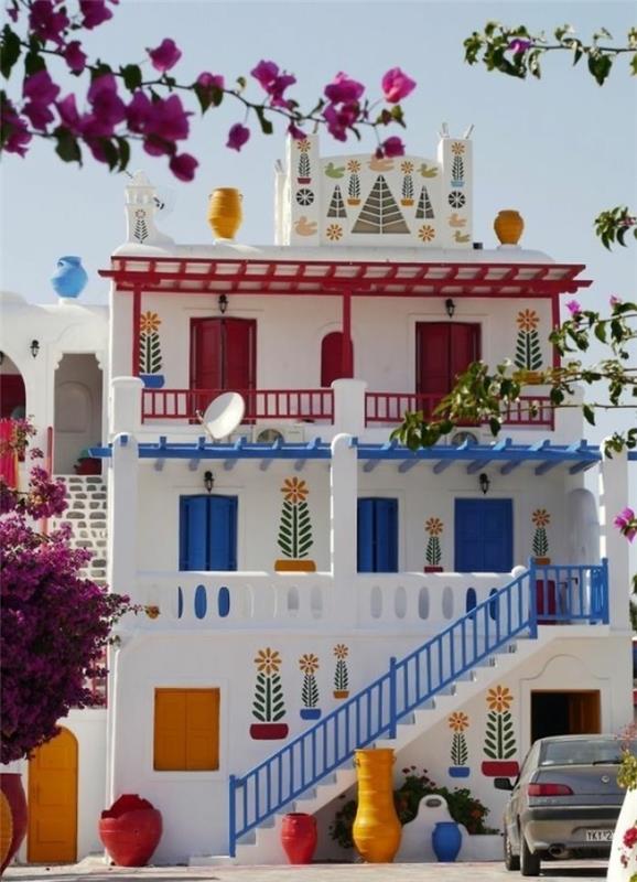 talon julkisivut värittävät talon julkisivun suunnittelua kreikkalaiseen tyyliin