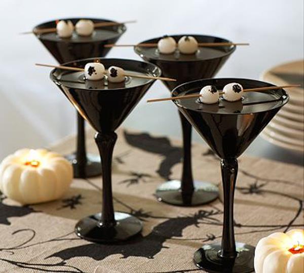 kotiruoat cockatail -lasit musta halloween -koristelu