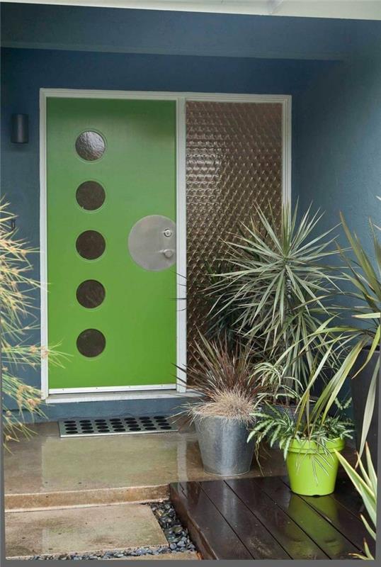 etuovet moderni vihreä ovi