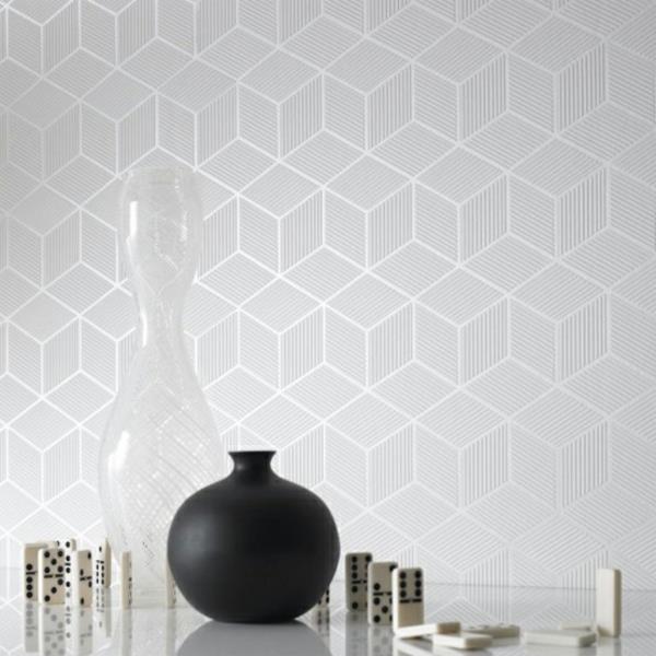 vaaleanharmaa-3D-tapetti-cubix