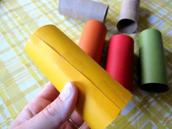 syksyn käsityöt lasten kanssa tekevät syksyn koristeet itse käsityöt wc -paperirullilla syksyiset värit
