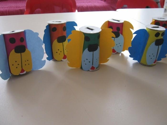 syksyn käsityöt lasten kanssa tekevät syksyn koristeet itse käsityöt wc -paperirullilla koirien rahalaatikko