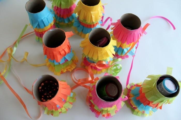 syksyn käsityöt lasten kanssa tekevät syksyn koristeet itse käsityöt wc -paperirullilla pinata