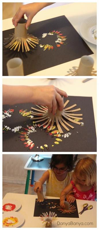 syksyn käsityöt lasten kanssa tekevät syksyn koristeita itse käsityöt wc -paperirullilla tekevät itse leimoja