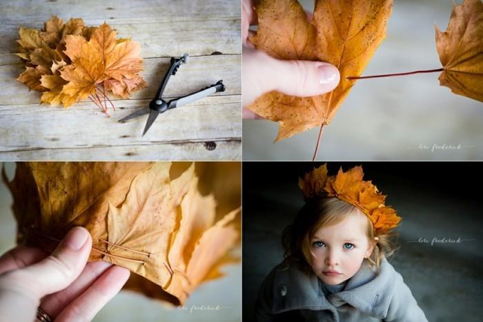syksyn lehdet käsityöideoita diy koristekruunu