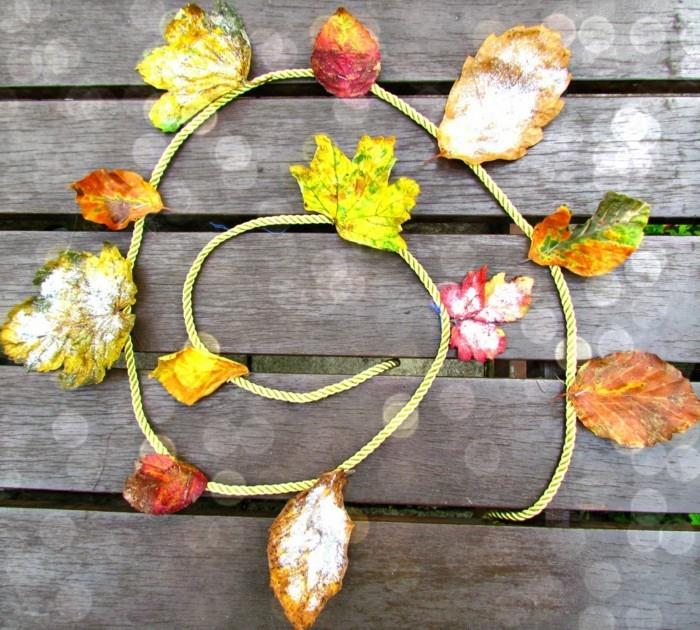 syksyn lehdet käsityöideoita diy koristelu seinäsuunnitteluketju