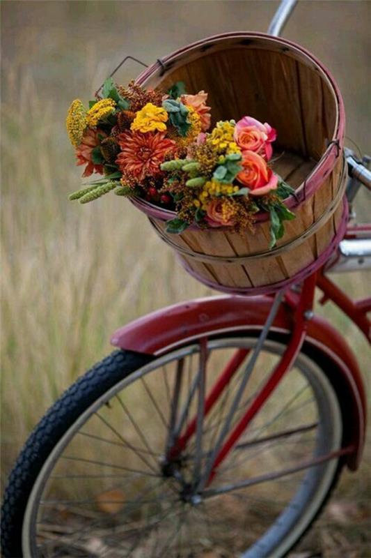 syksyn kukat margarites parveke polkupyörän kukkakimppu