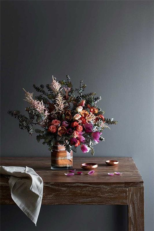 syksy kukka parveke pöytä koristelu maljakko