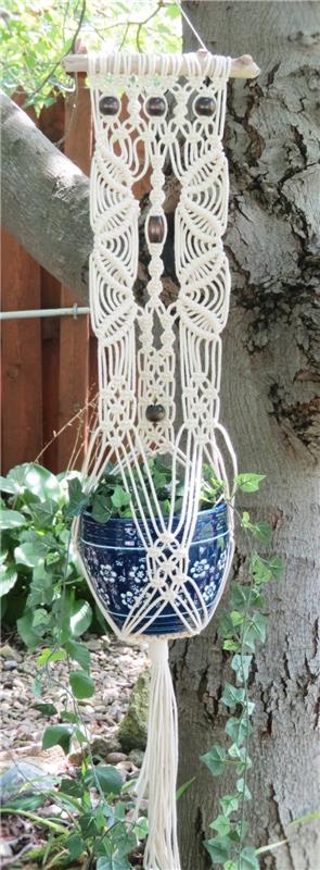 riippukori macrame ulkokäyttöön