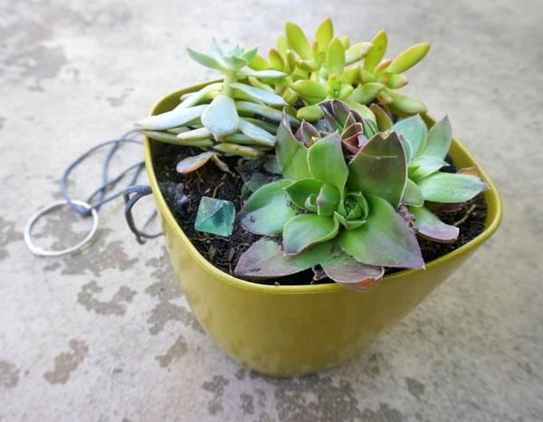 roikkuvat istutuskoneet puutarhan suunnitteluideoita diy -projekti