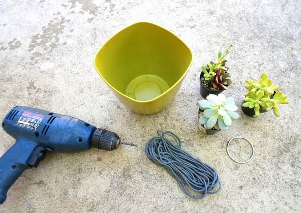 DIY -projektimateriaalit tekevät roikkuvat istutuskoneet itse