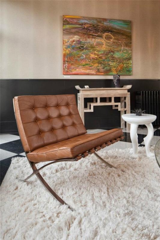 syvä kasa matto deco trendit 2018 olohuone barcelona suunnittelija nojatuoli