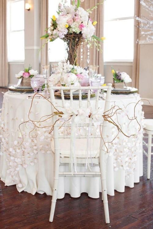häät juhlia pöytä koristavat romanttisia pehmeitä värejä