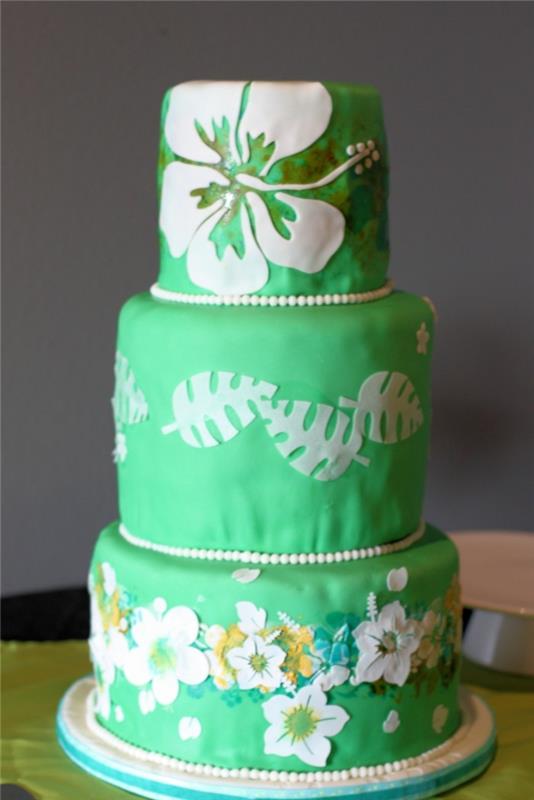 hääkakut vihreä kakku Havaiji
