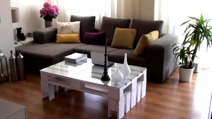 puulavahuonekalut diy euro -lava sohvapöytä valkoinen olohuone