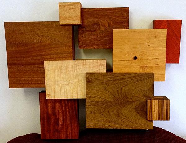 puuseinien koristeluideoita geometrisesti modulaarisia
