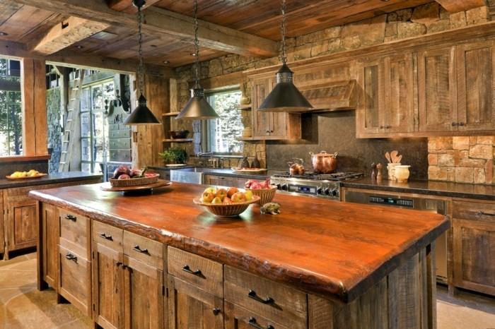 puinen keittiö perustettu maalaismainen keittiö