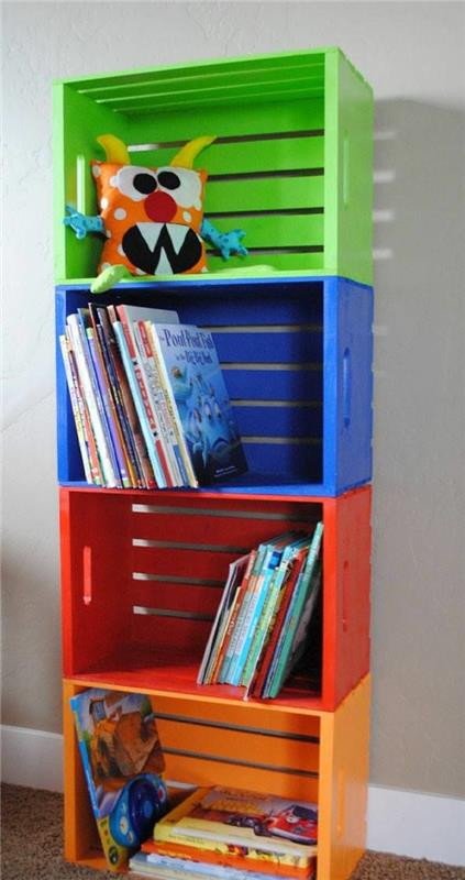 puiset huonekalut puuhylly rakentaa DIY lastenhuoneen huonekalut maali puulaatikot
