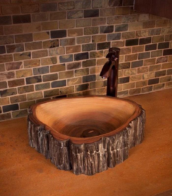 puinen pesuallas kylpyhuone suunnittelu puinen pinta suunnittelija pesuallas kouru