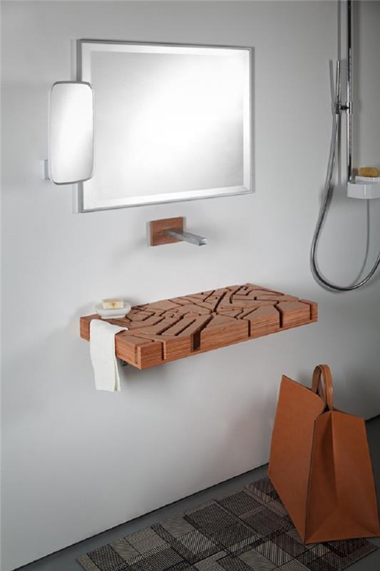 puinen pesuallas kylpyhuone suunnittelu puinen pintavesikouru