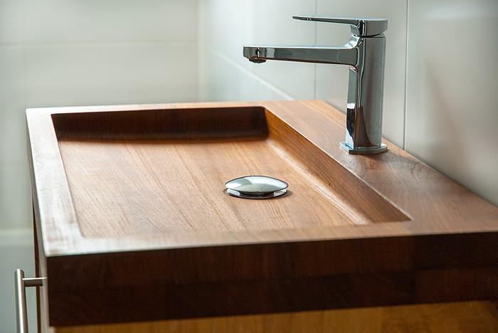 puinen pesuallas kylpyhuone suunnittelu puupinta