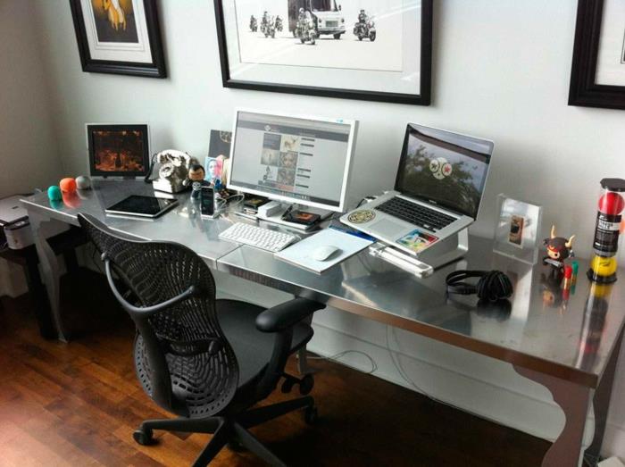 kotitoimiston sisustus toimisto ergonominen tuoli kirjoituspöytä