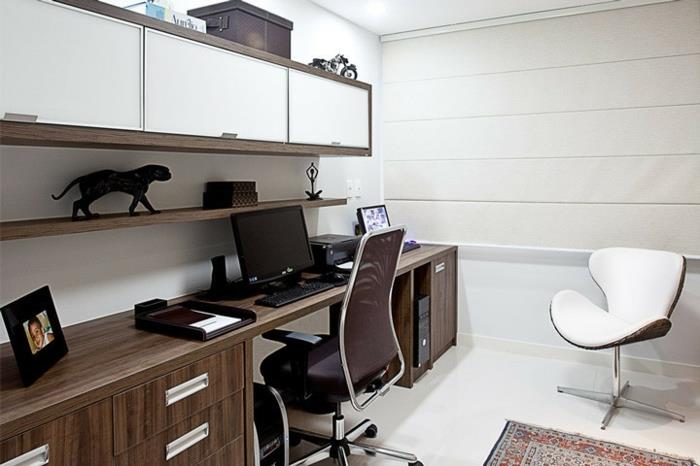 kotitoimiston kalusteet hyllyt toimistopöytä pukeutujakaapit ergonominen tuoli