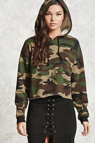 Camouflage hættetrøje til kvinder