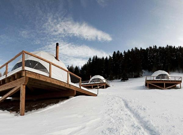eco hotel iglu alpit luksushotelliteltat