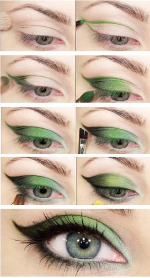 Hogyan készítsünk zöld szem sminket