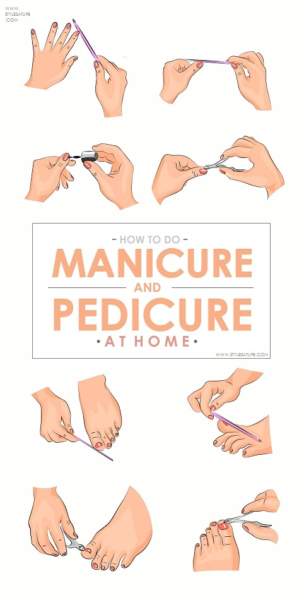 Sådan gør manicure og pedicure hjemme