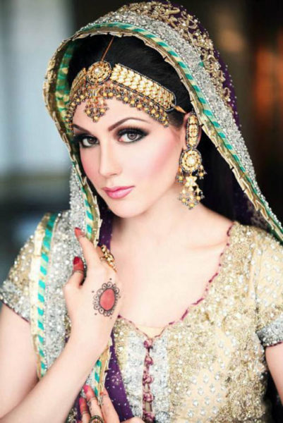 Pakisztáni menyasszonyi arc smink