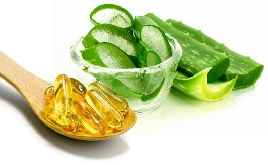 Aloe Vera og E -vitamin til lys hud