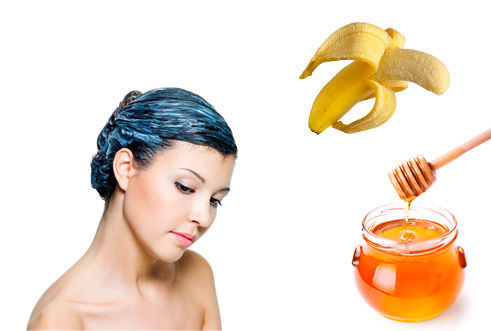 Banan og honning til hårmaske