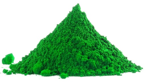 Nuancer af grønt Rangoli pulver