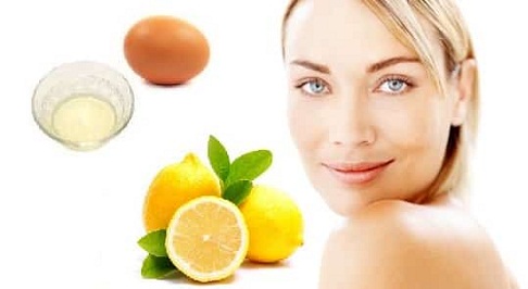 Citron og æg ansigtsmaske