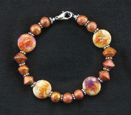 Amber Rose Bead armbånd