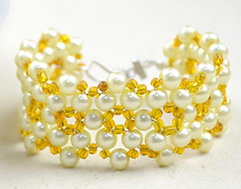 Sunshine Yellow Bead armbånd