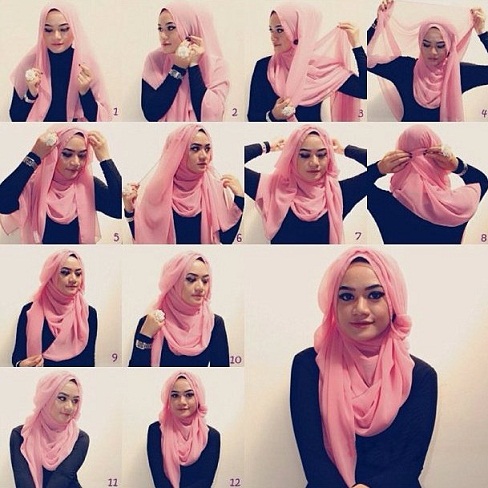 Heart Face Hijab -stilarter
