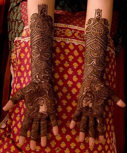 Indiske Mehndi -designs