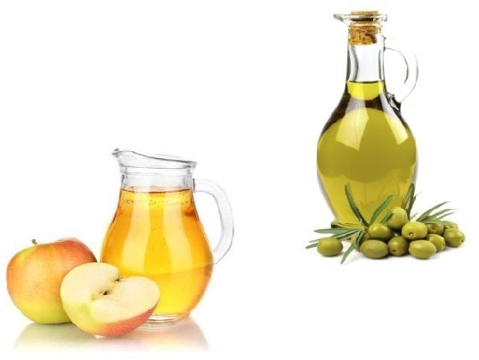 Acv og olivenolie til skæl