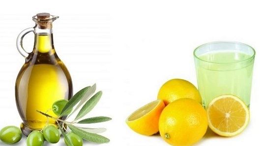 citron og olivenolie til skæl