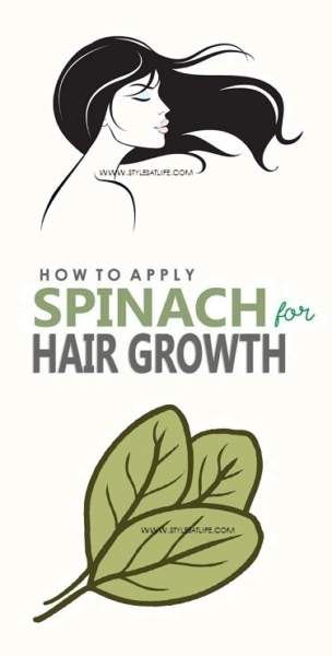 Sådan påføres spinat til hårvækst