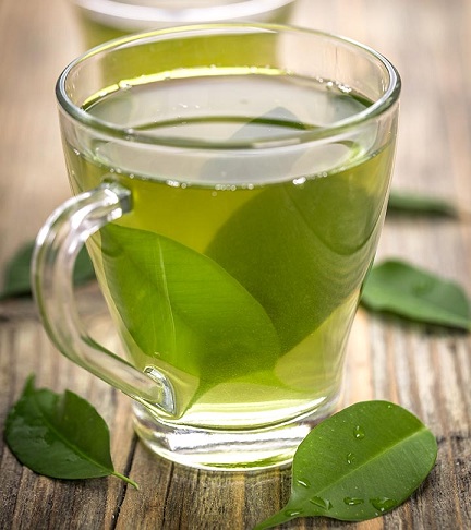 Zöld tea maszk a szem számára