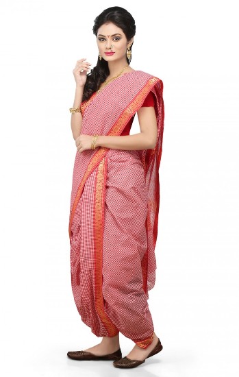 hvordan man bærer en Nauvari saree