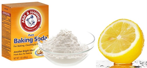 Maske med bagepulver med citron