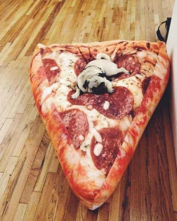 rakenna oma koiran sängyn lattiatyyny pizzakuvio